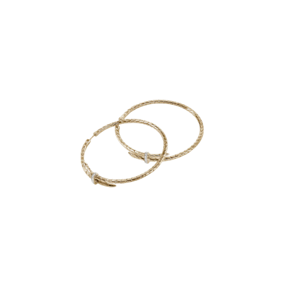 Spear Hoop Earrings Gold